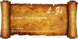 Lauer Zsuzsanna névjegykártya